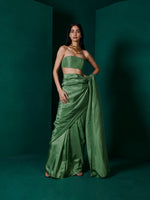 Handwoven Forest Green Silk Saree