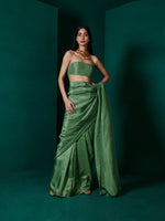 Handwoven Forest Green Silk Saree