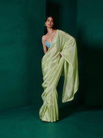 Handwoven Sage Green Silk Saree
