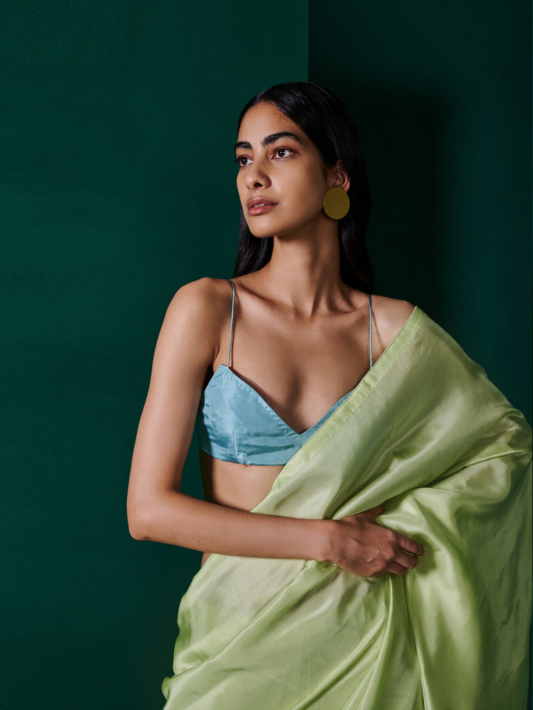 Handwoven Sage Green Silk Saree
