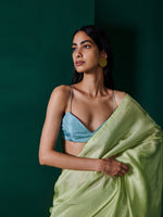 Handwoven Sage Green Silk Saree
