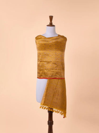 Handwoven Mustard Silk Dupatta