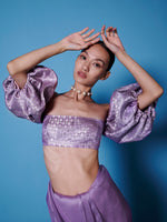 Handwoven Orchid Violet Organza Saree