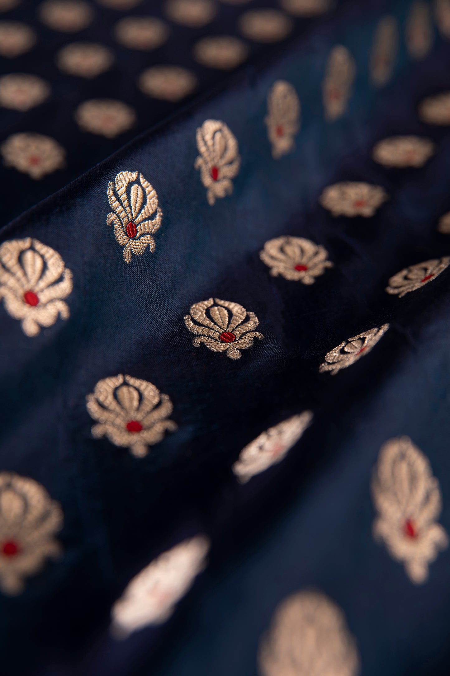 Handwoven Blue Silk Fabric