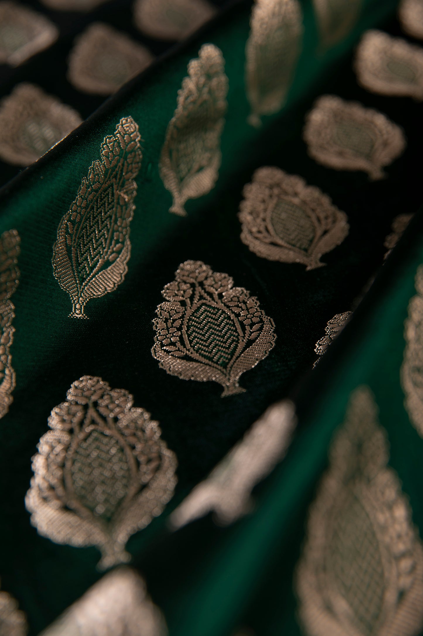 Handwoven Green Silk Fabric