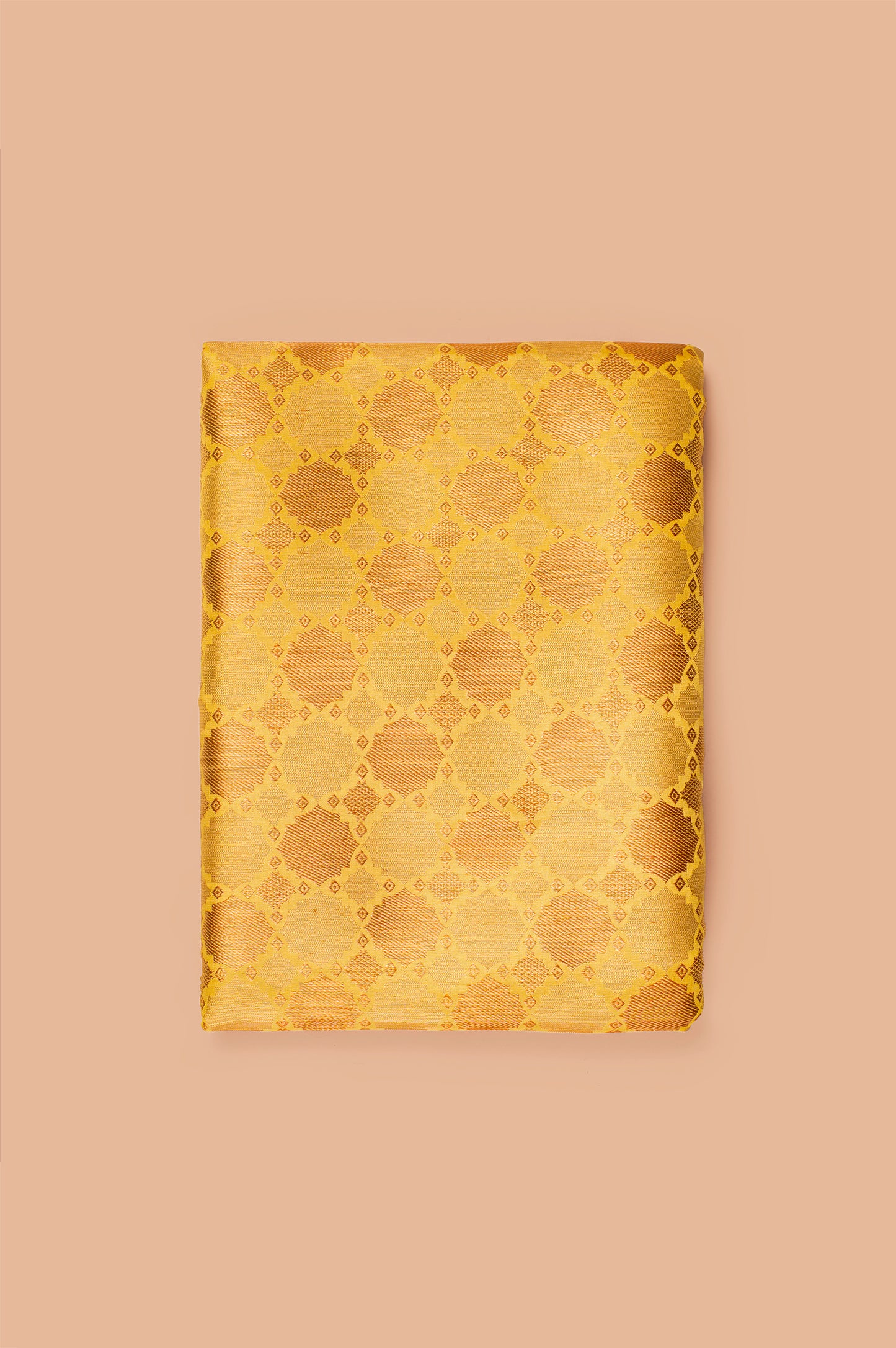 Hadnwoven Yellow Silk Fabric