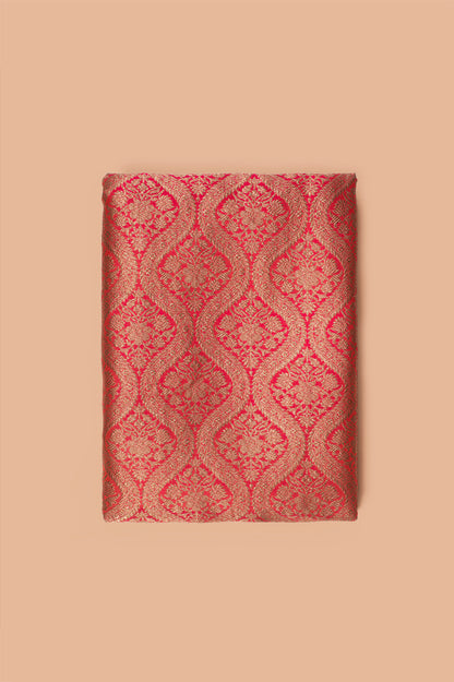 Hadnwoven Red Silk Fabric