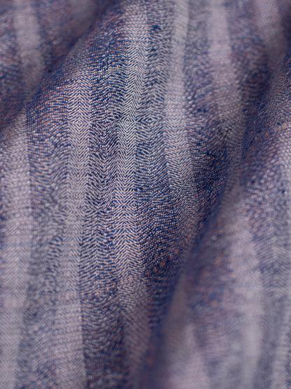 Handwoven Blue Linen Fabric