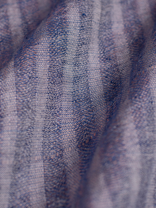 Handwoven Blue Linen Fabric