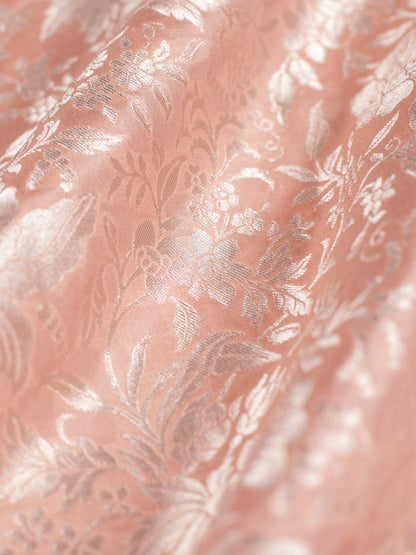 Handwoven Peach Silk Fabric