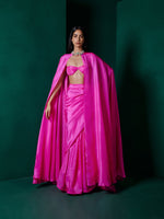 Handwoven Ekaya Pink Silk Saree