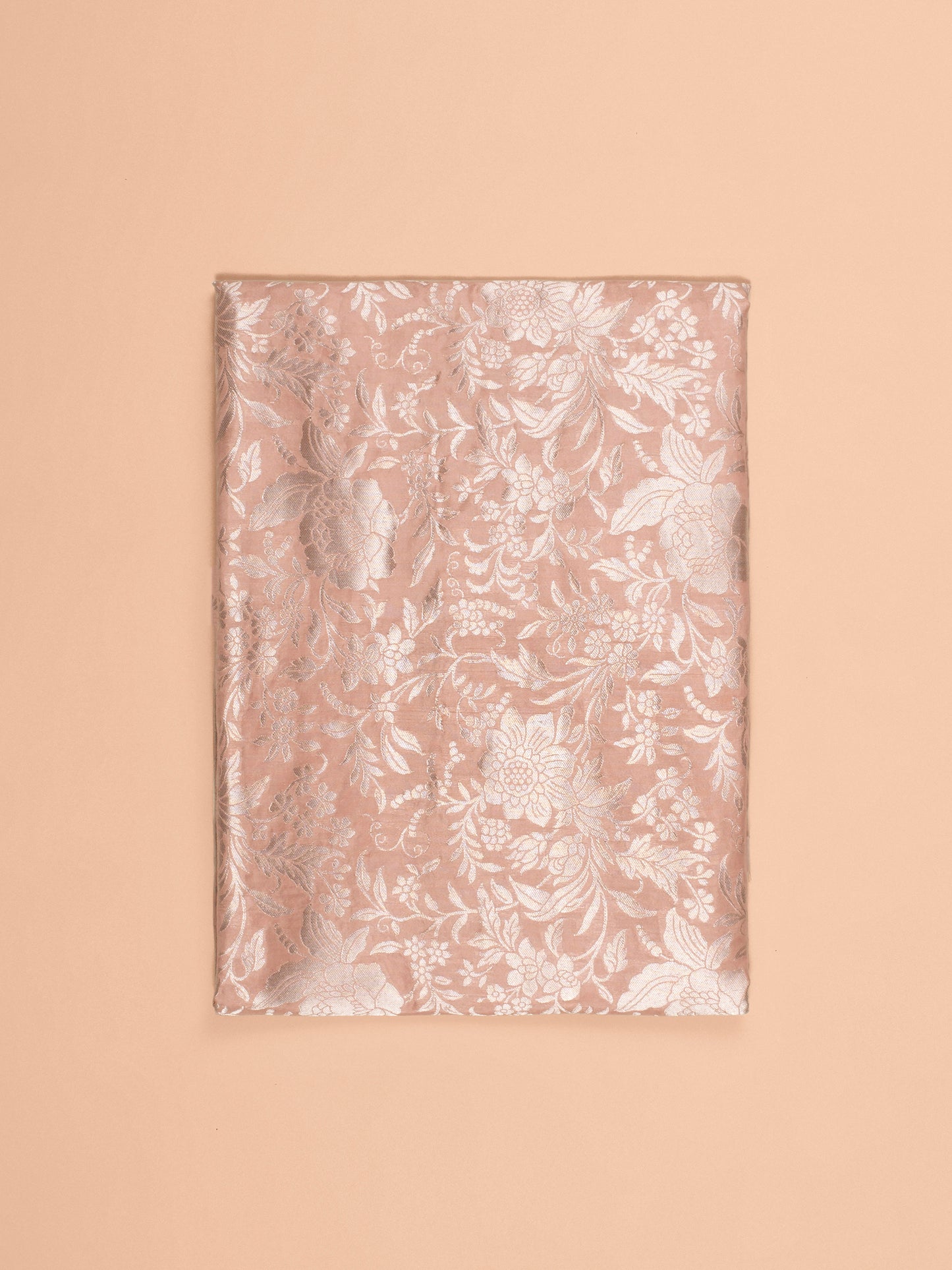 Handwoven Peach Silk Fabric