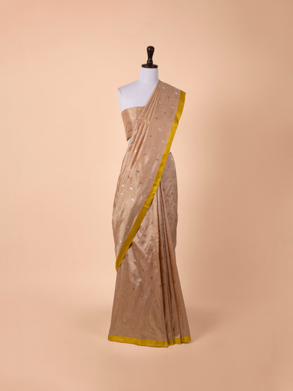 Handwoven Peach Silk Saree