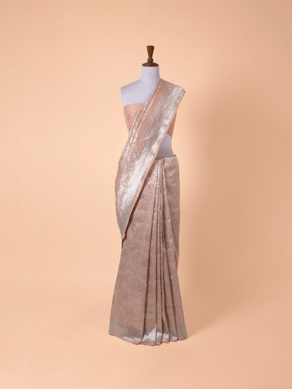 Handwoven Peach Silk Saree