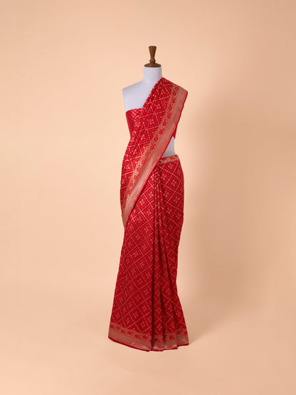 Handwoven Red Silk Saree