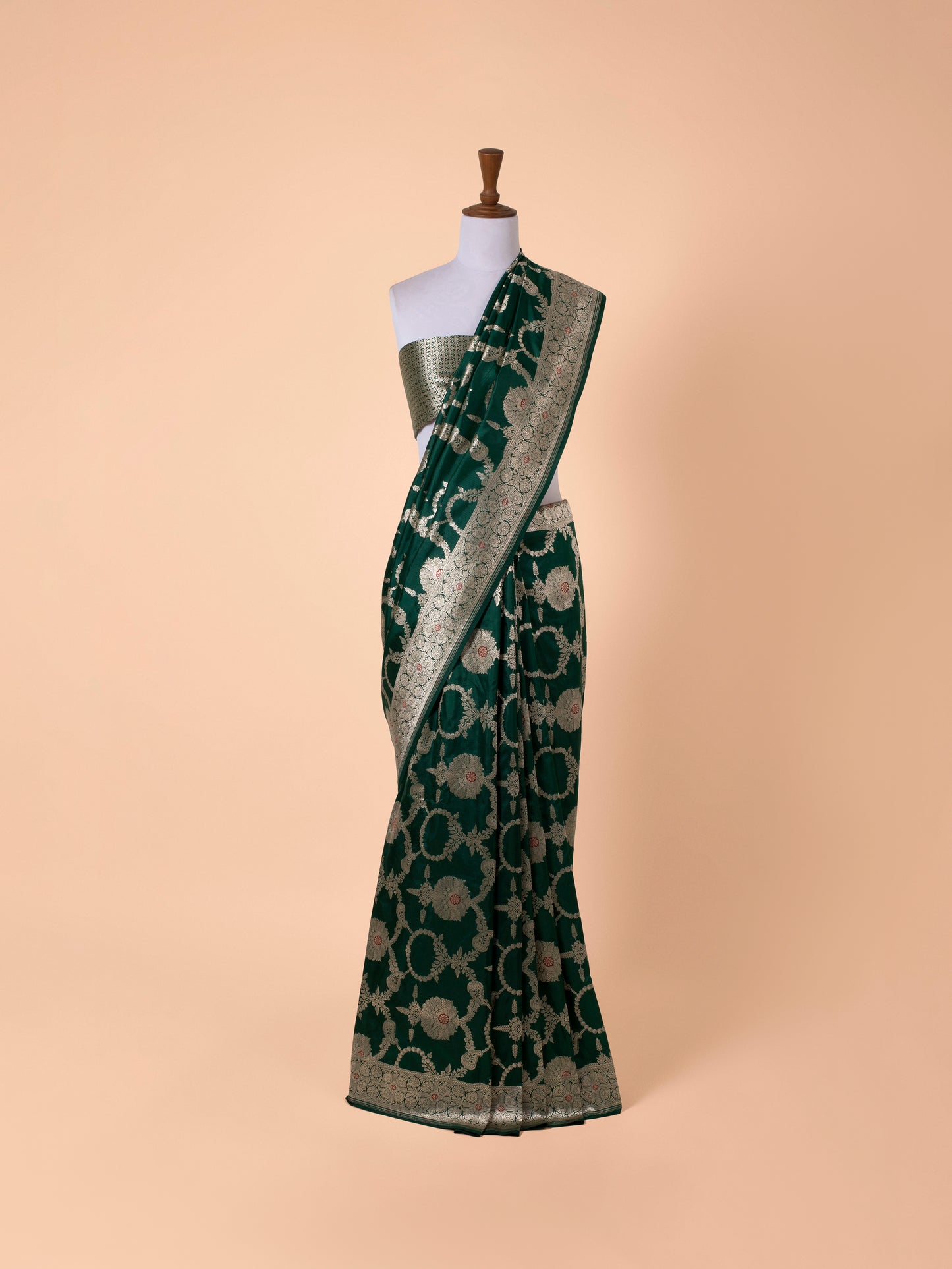 Handwoven Green Silk Saree