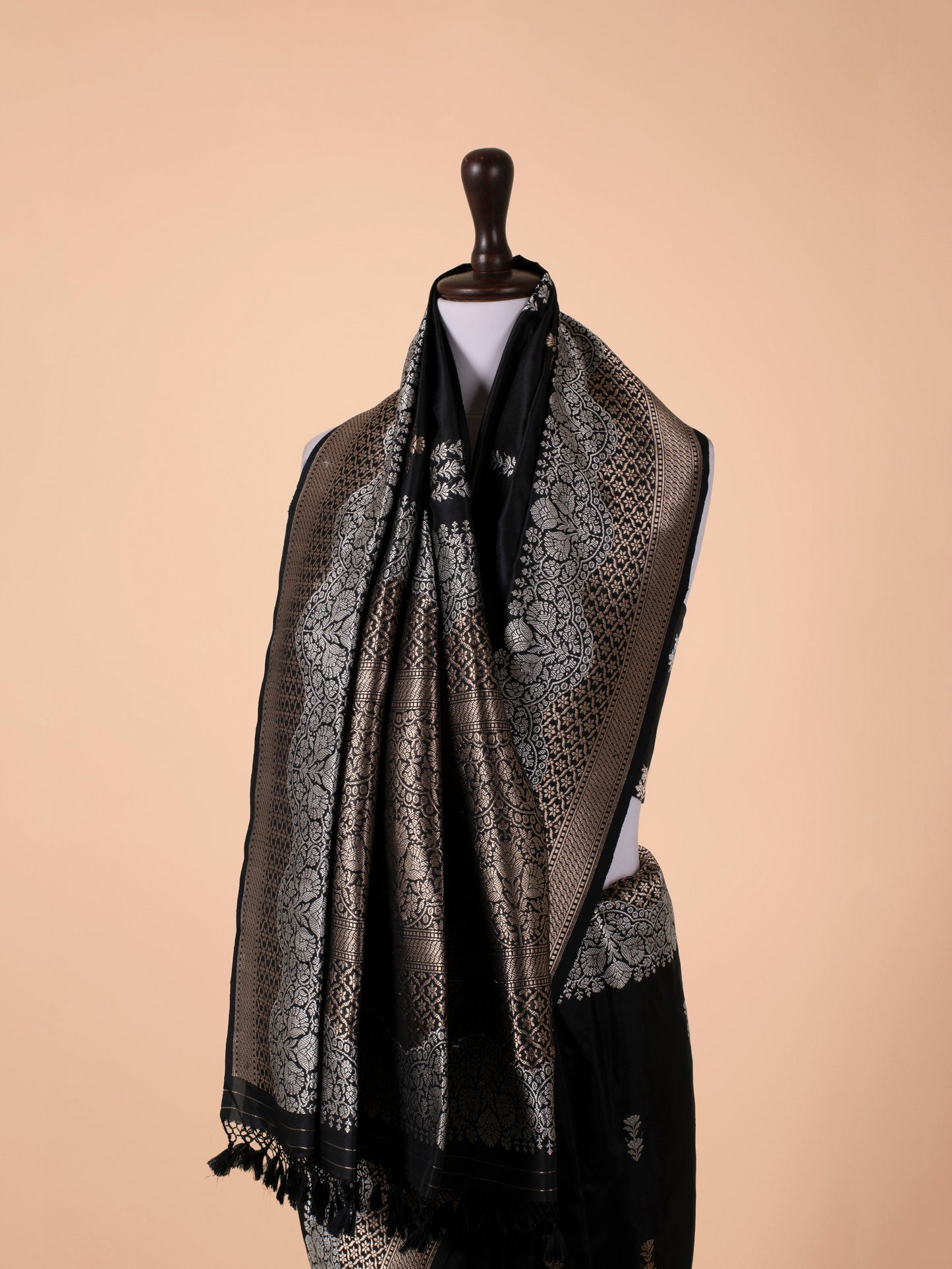 Handwoven Black Silk Saree