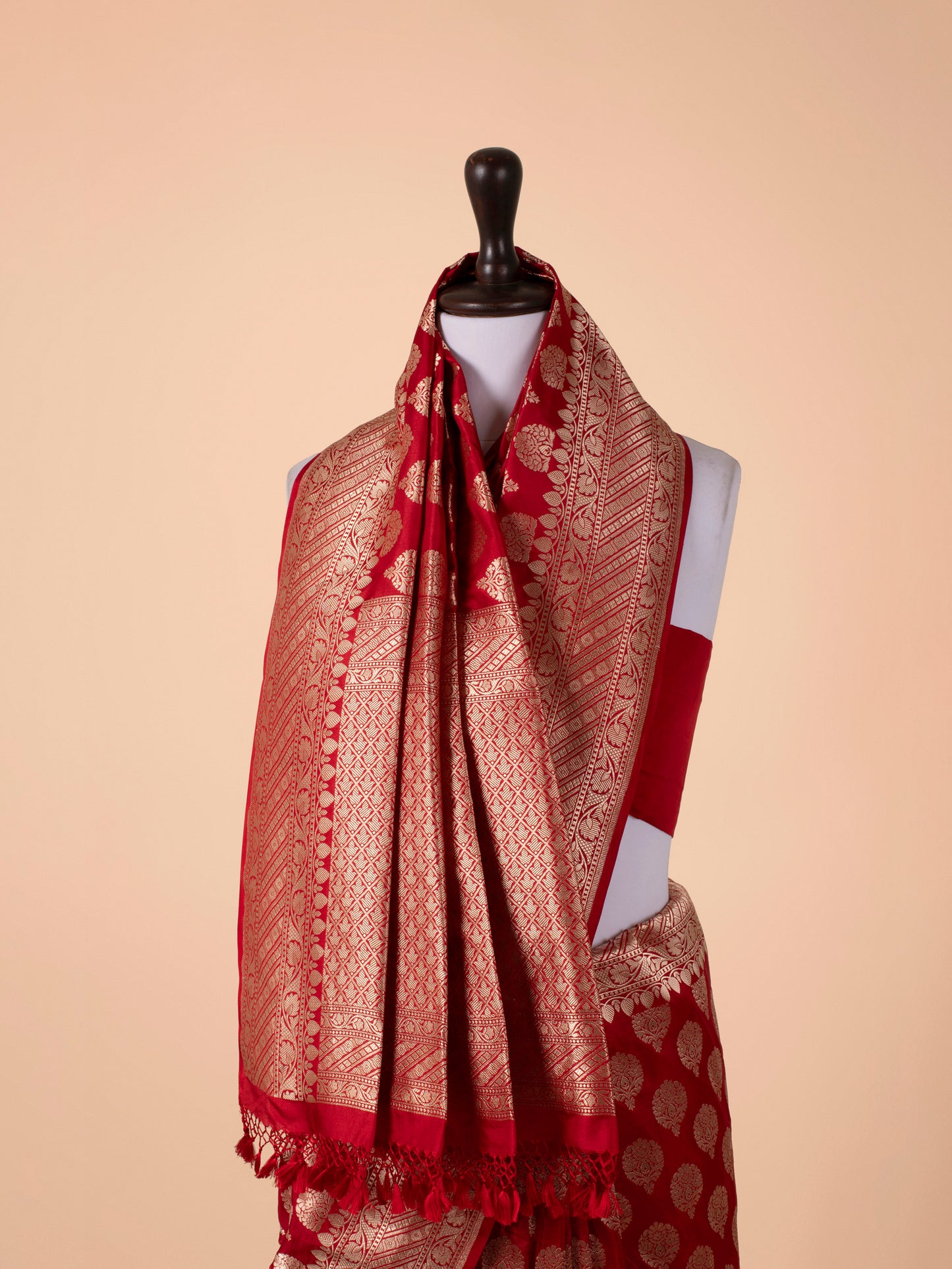 Handwoven Red Silk Saree