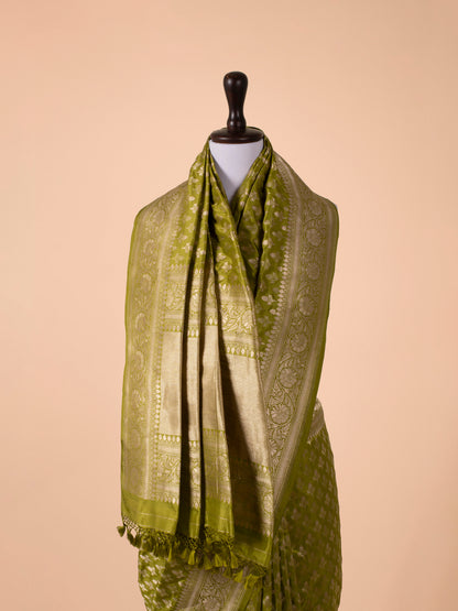 Handwoven Green Silk Saree