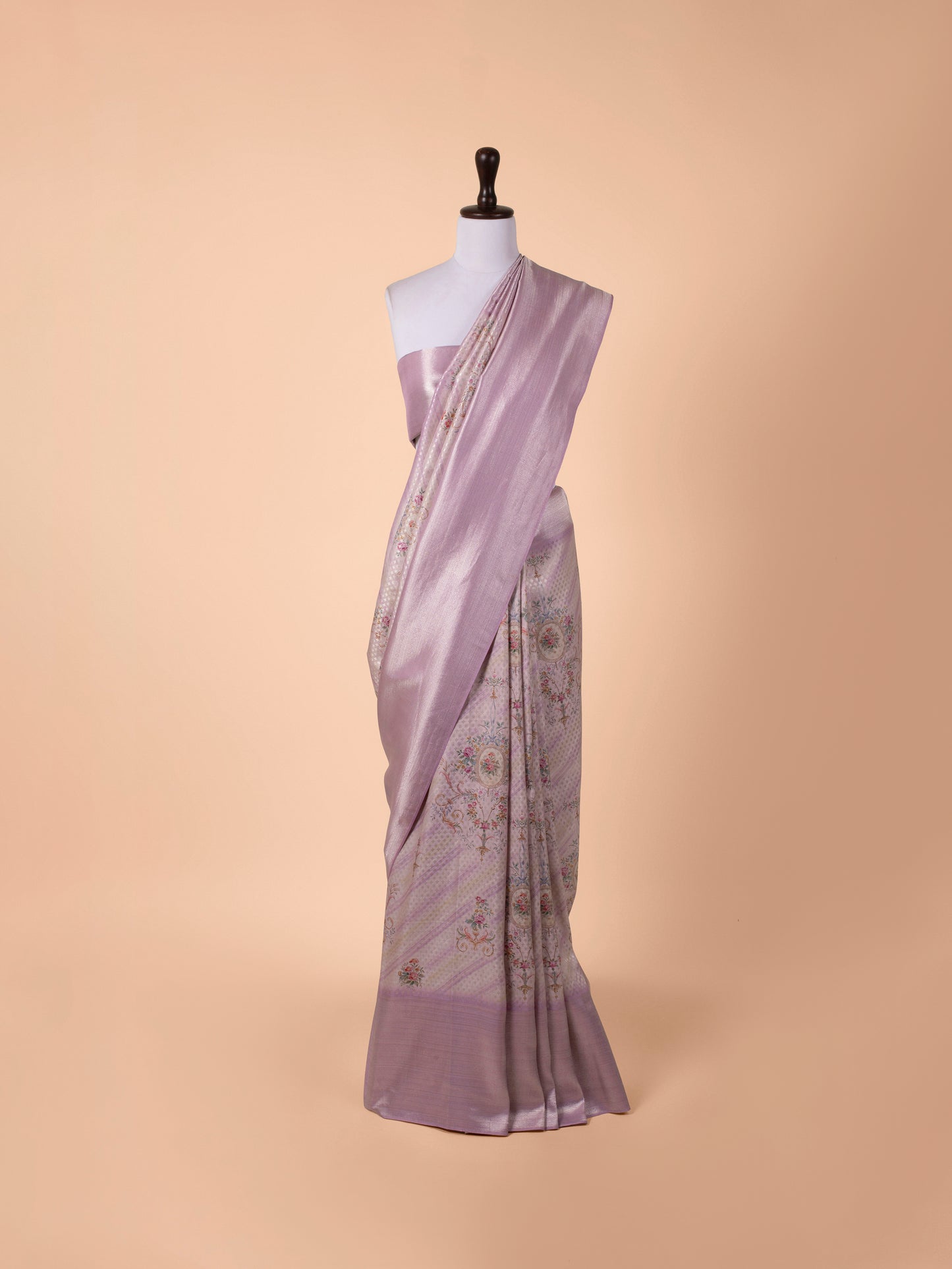 Handwoven Mauve Kanjivaram Saree