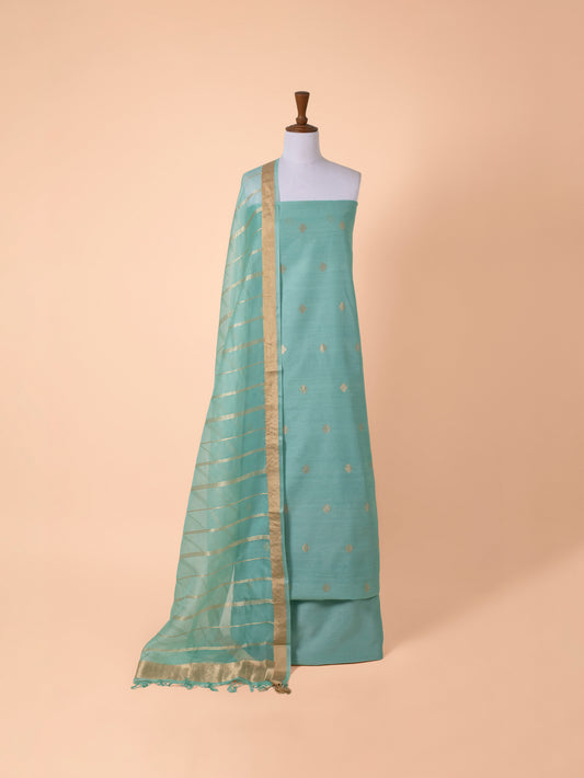 Handwoven Sea Green Chanderi Suit Piece