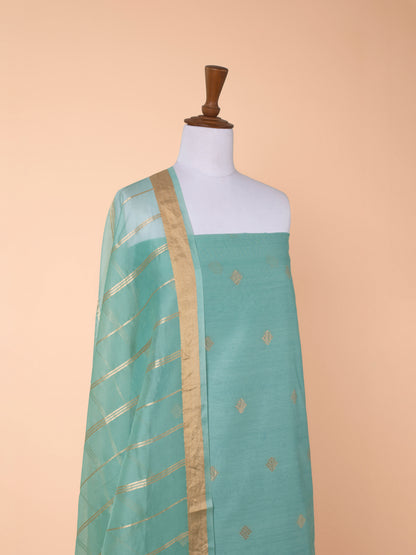 Handwoven Sea Green Chanderi Suit Piece