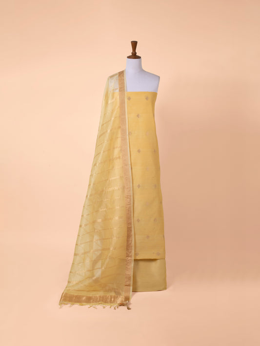 Handwoven Yellow Chanderi Suit Piece