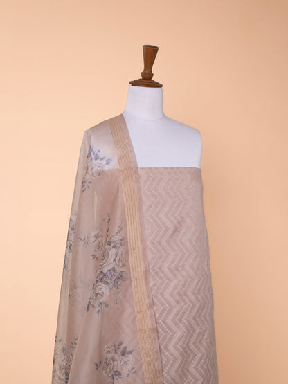 Handwoven Beige Cotton Suit Piece