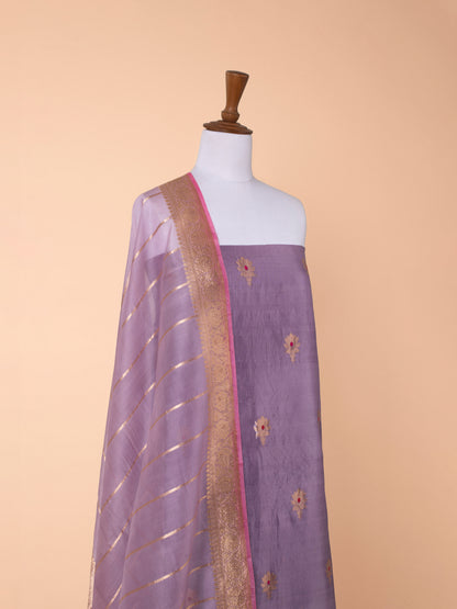 Handwoven Purple Linen Suit Piece