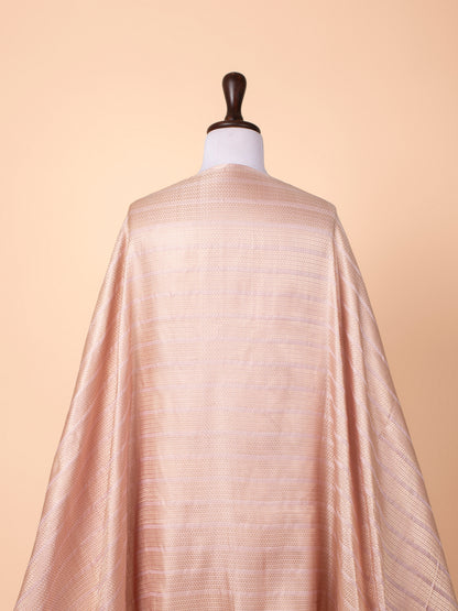 Handwoven Peach Satin Silk Fabric