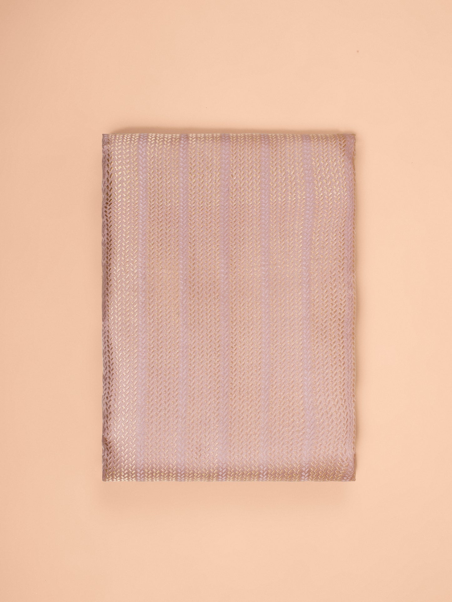 Handwoven Peach Satin Silk Fabric