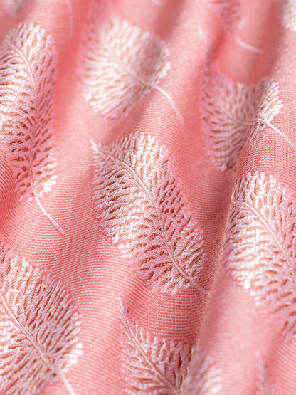 Handwoven Peach Silk Blouse Fabric