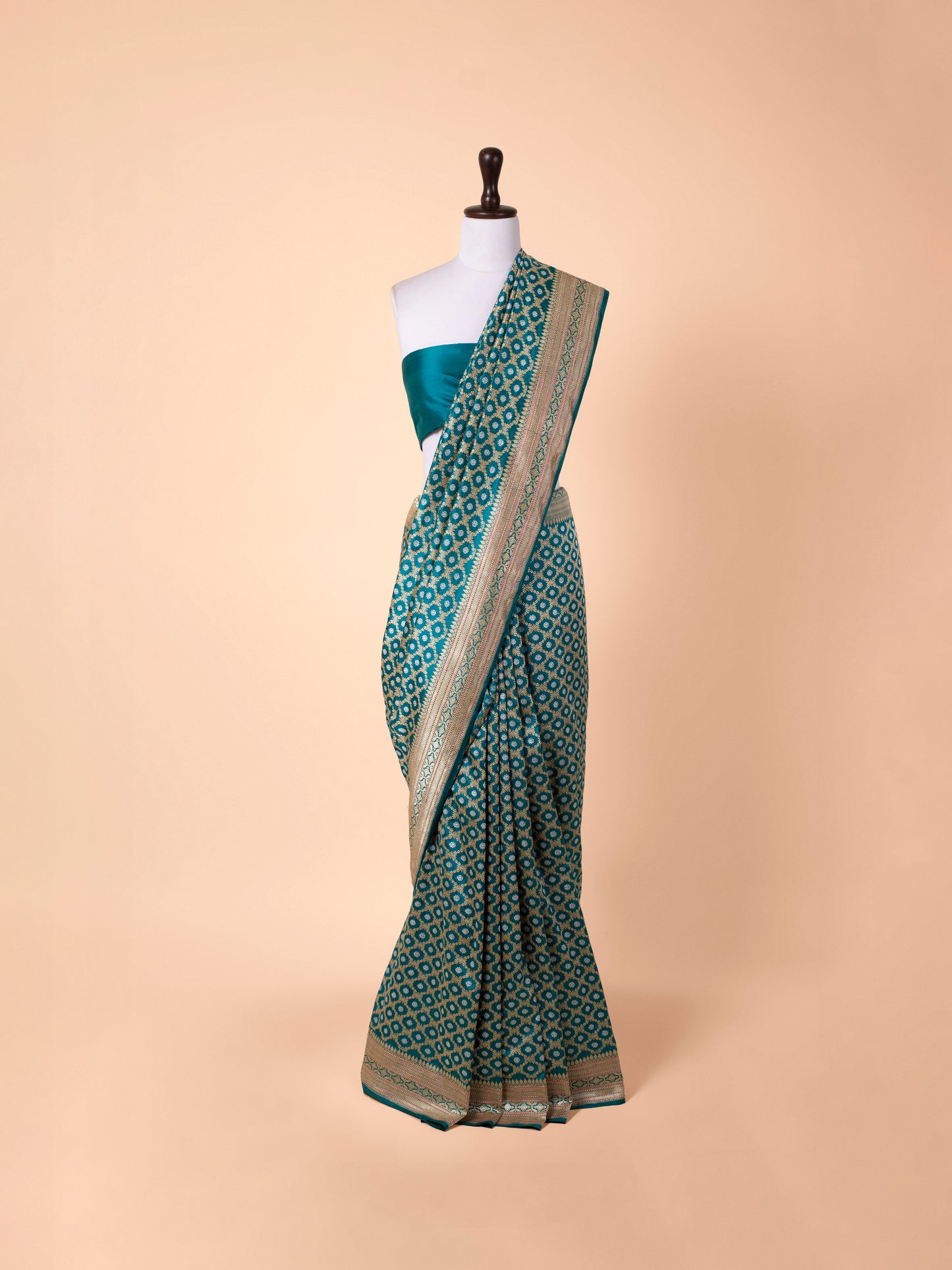 Handwoven Sea Green Silk Saree