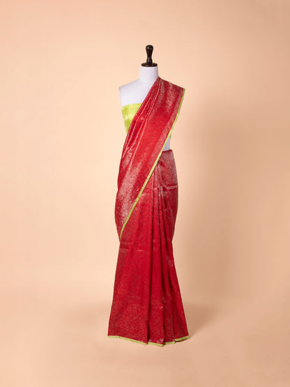 Handwoven Red Silk Saree