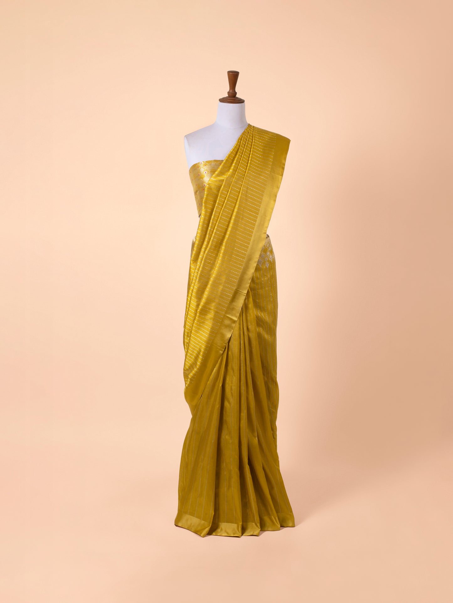 Handwoven Mustard Silk Saree