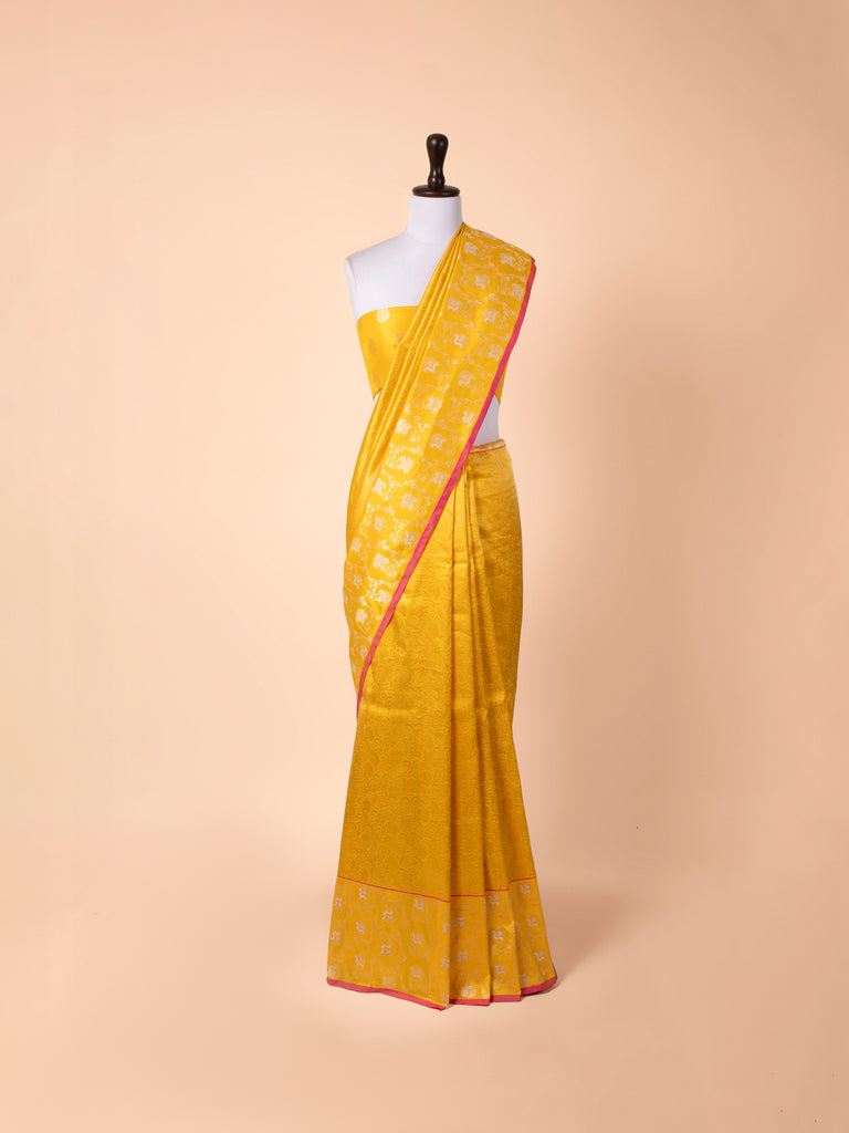 Handwoven Yellow Silk Saree