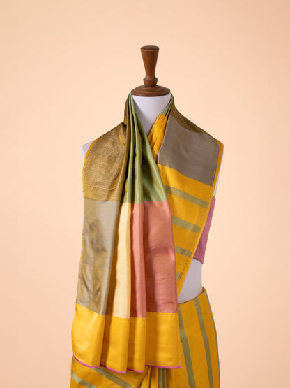 Handwoven Mustard Silk Saree