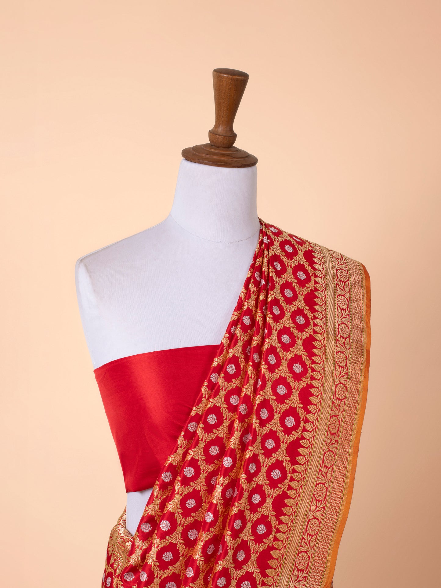 Handwoven Red Silk Saree