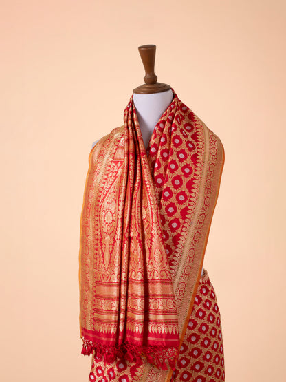 Handwoven Red Silk Saree