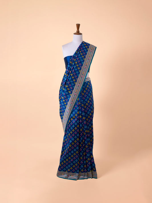 Handwoven Blue Silk Saree