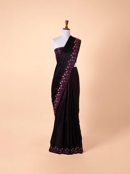 Handwoven Black Silk Saree