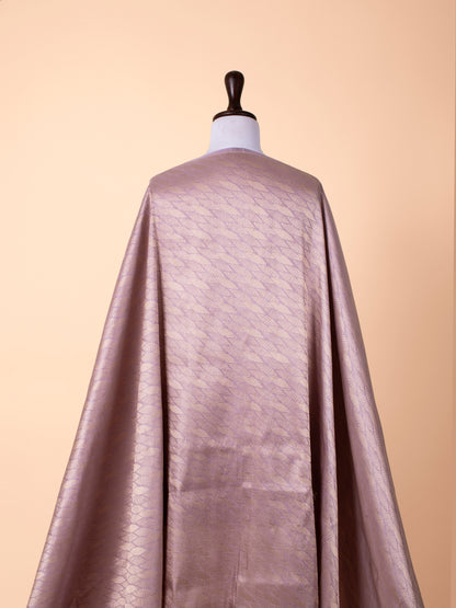 Handwoven Mauve Satin Silk Fabric