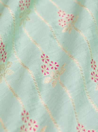 Handwoven Sea Green Silk Fabric