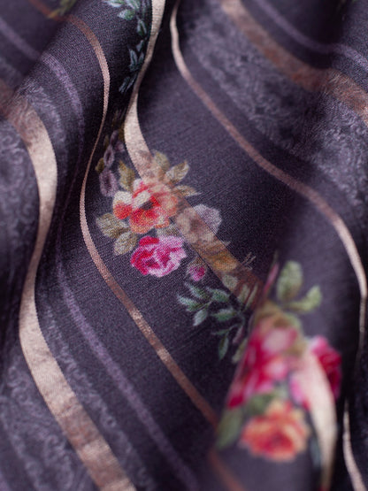 Handwoven Black Silk Fabric