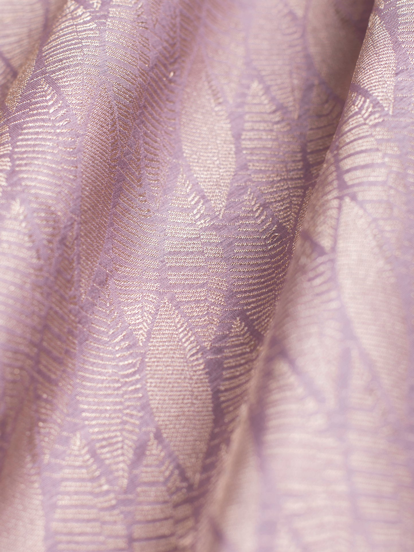 Handwoven Mauve Satin Silk Fabric