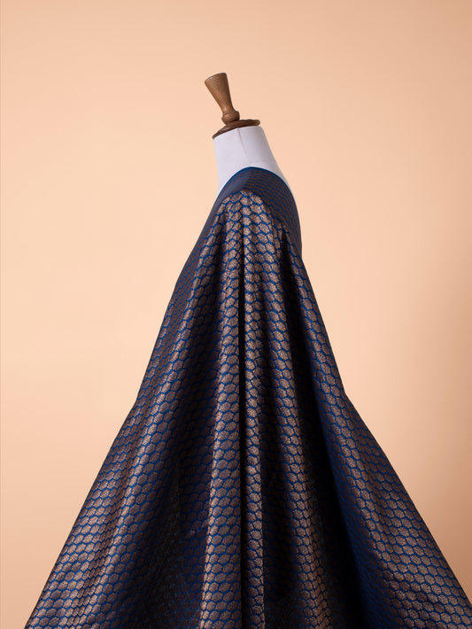 Handwoven Blue Silk Fabric