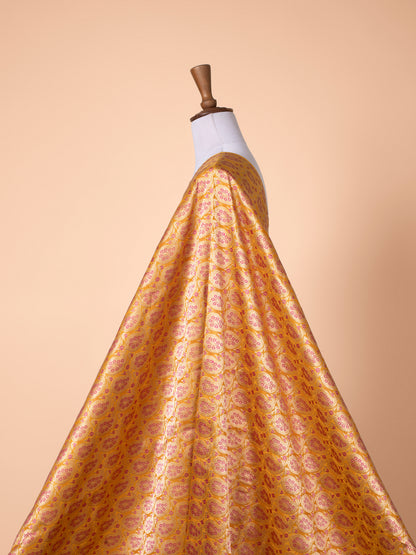 Handwoven Mustard Silk Fabric