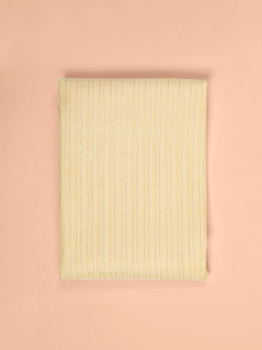 Handwoven Yellow Satin Silk Fabric