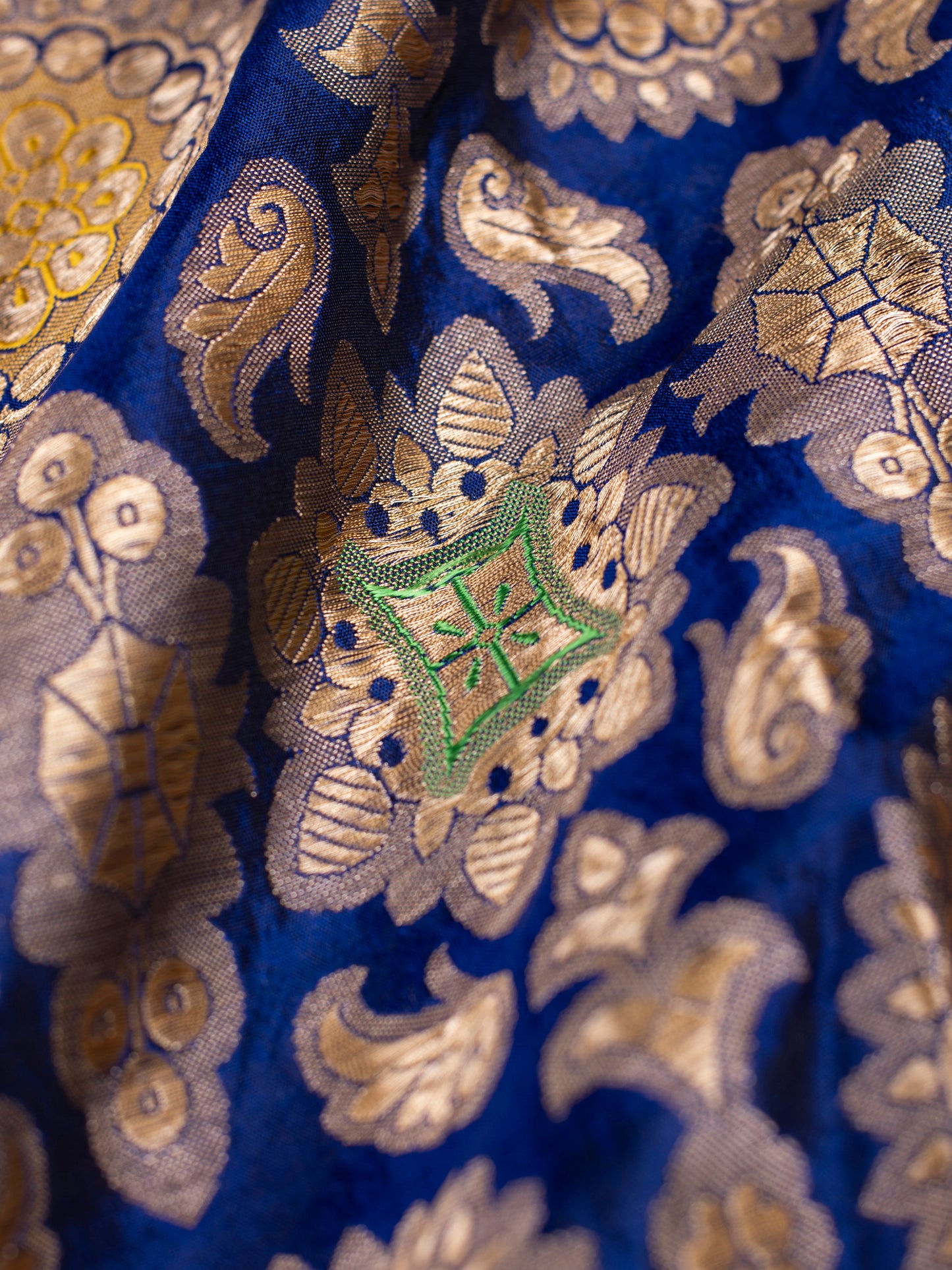 Handwoven Blue Silk Fabric