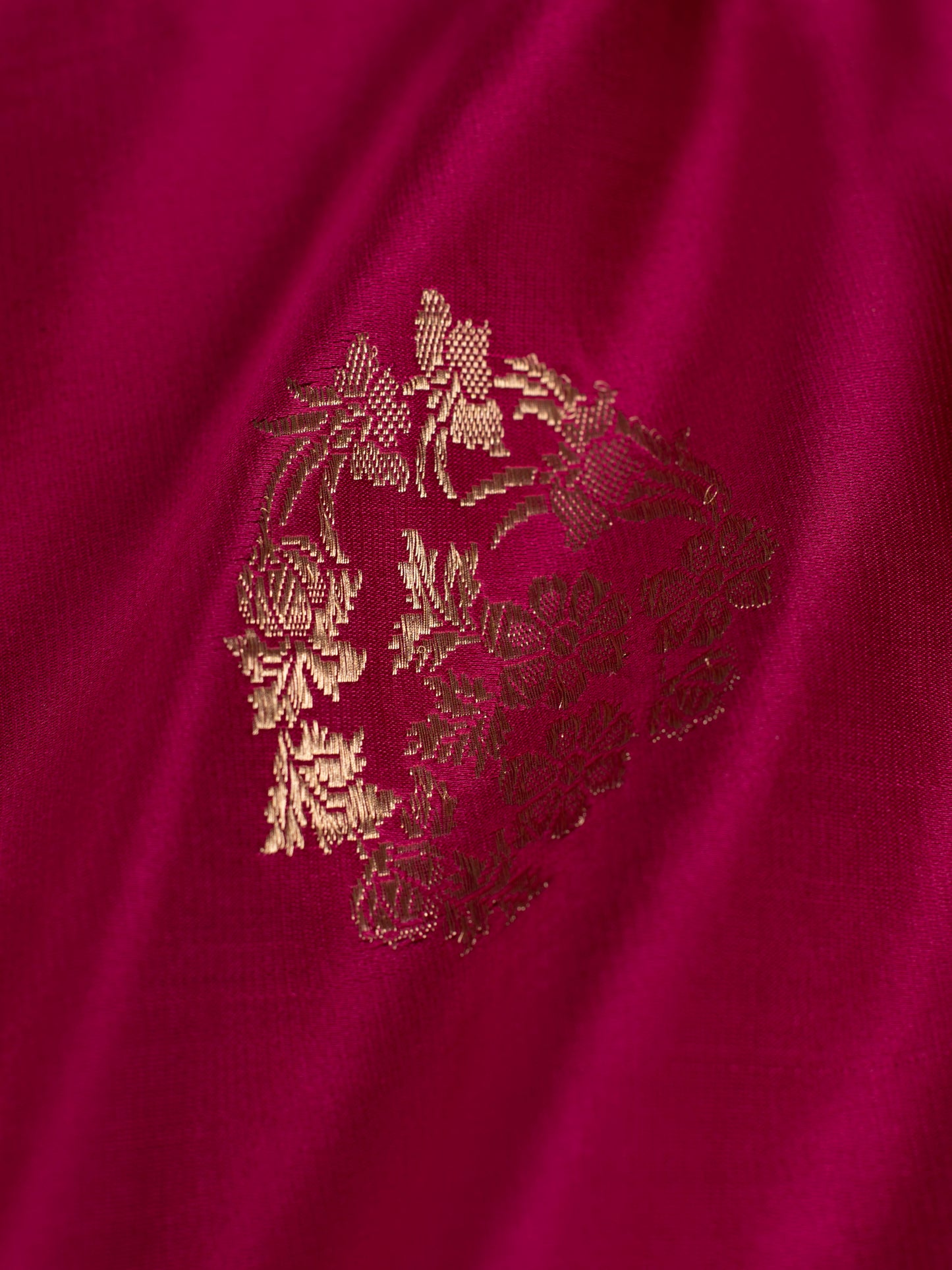 Handwoven Magenta Silk Fabric